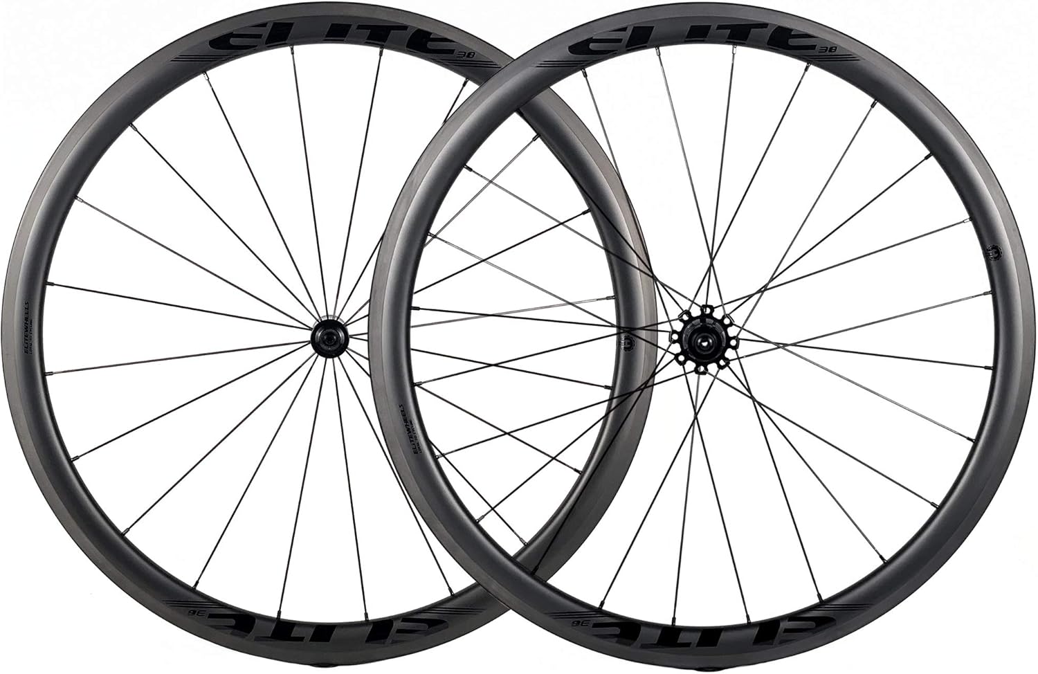 ELITEWHEELS Road Bike Carbon Wheels 700c Clincher 38/50/60/88mm Carbon Wheelset Tubeless Ready Cycling Wheel U Shape