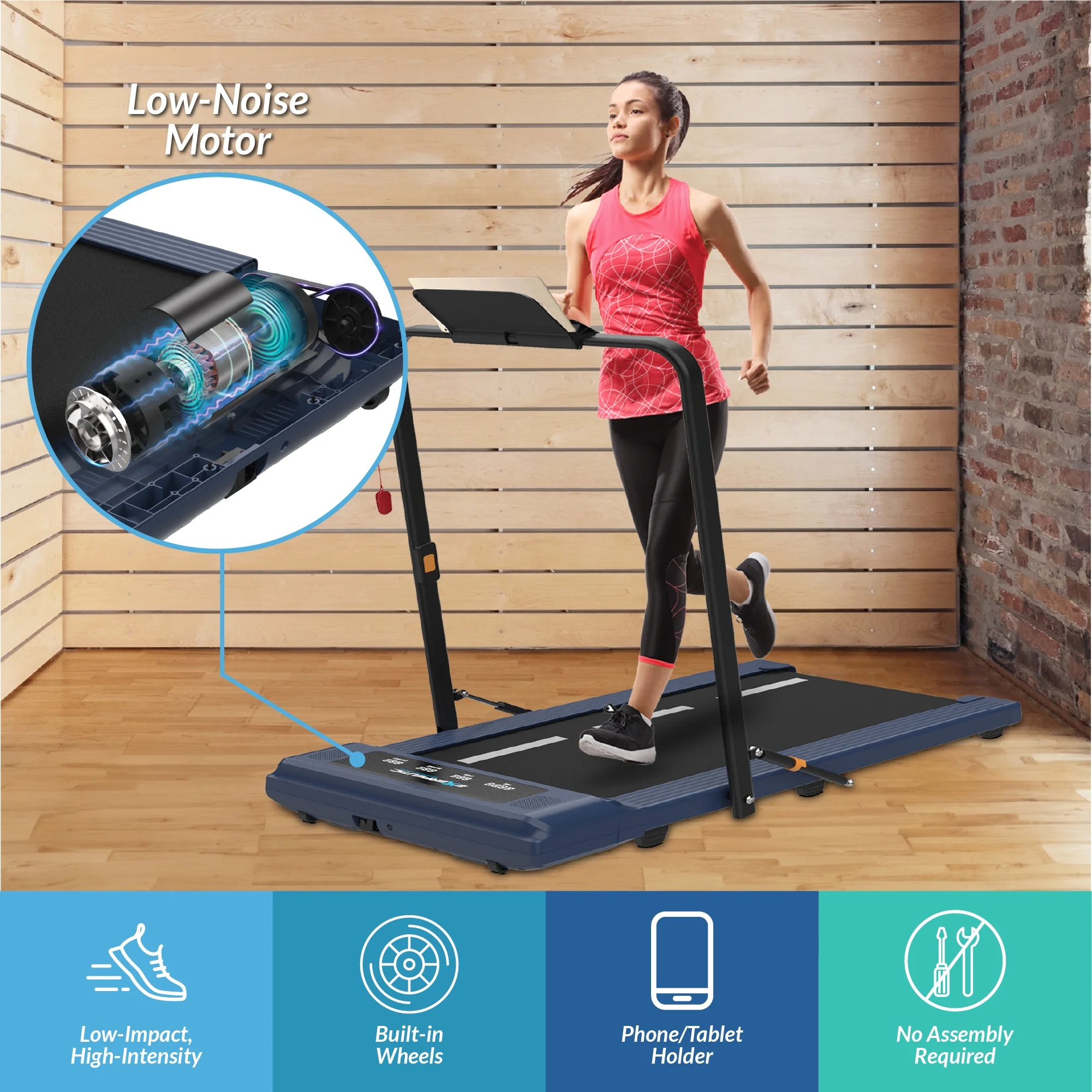 Exerpeutic TF1000 400 lbs. Weight Capacity Treadmill with Incline Options, Heavy Duty Belt and Pulse Monitoring