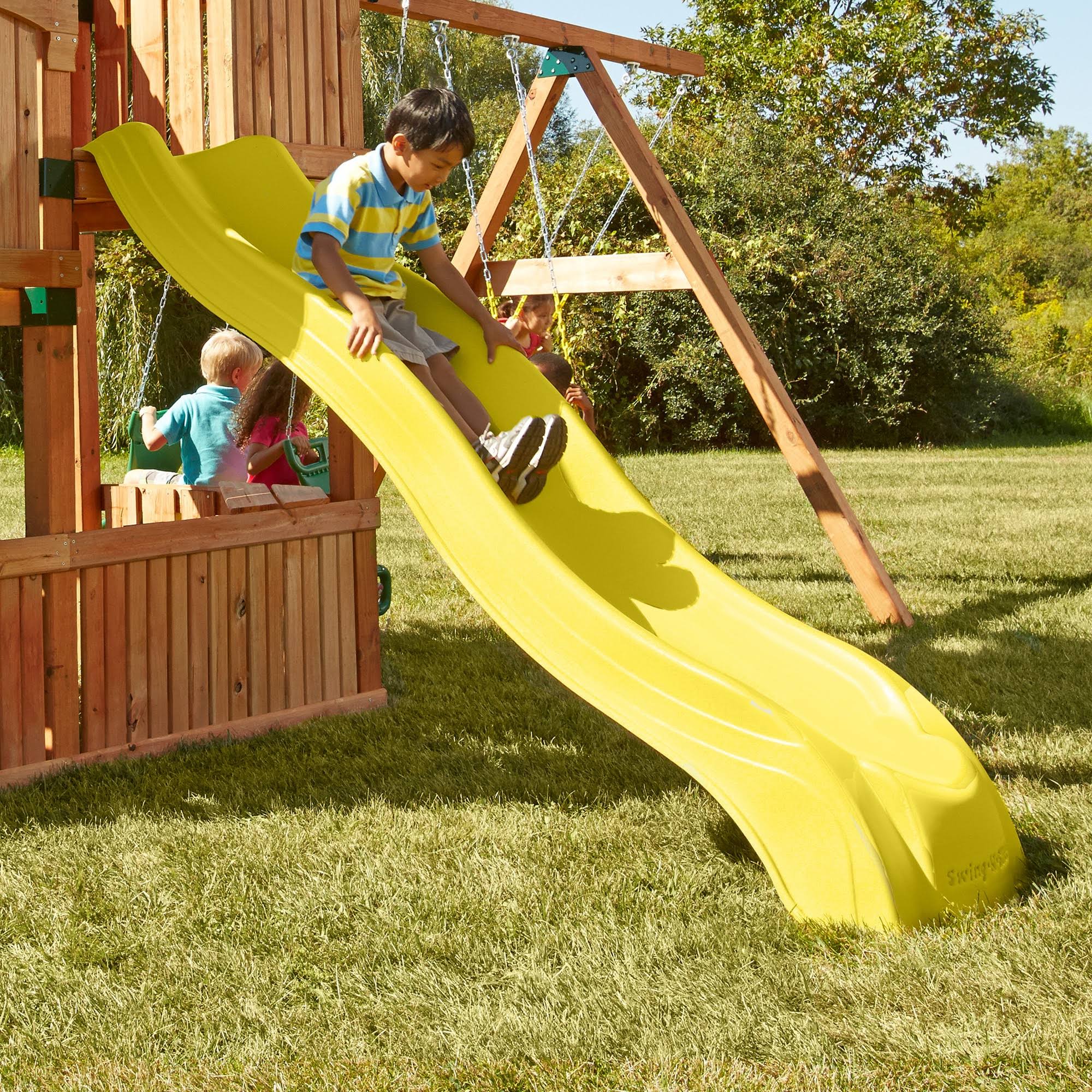 Swing-n-slide Alpine Wave Slide, Yellow