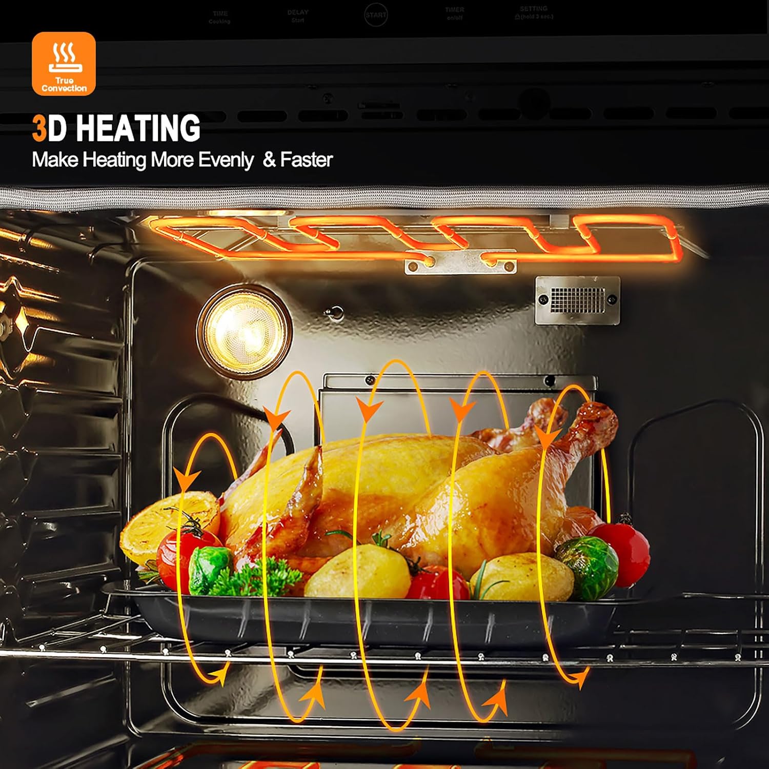 Gasland Gas Cooktop 30 Inch 5 Burners Stainless Steel+30 inch Electric Wall Oven 8 Cooking Function