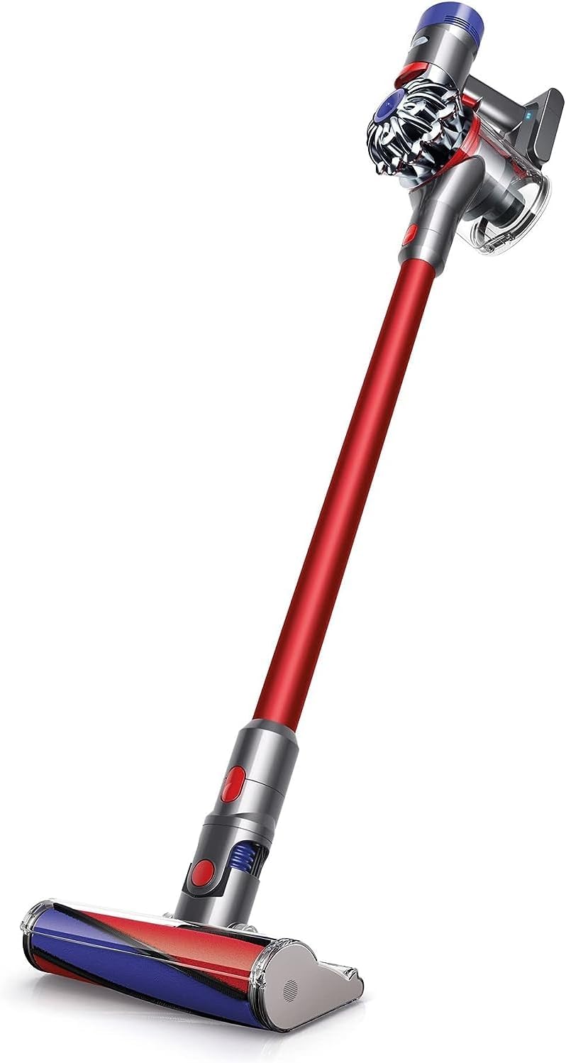 Dyson V8 Fluffy Cordless Stick Vacuum Cleaner, Red + Accessories