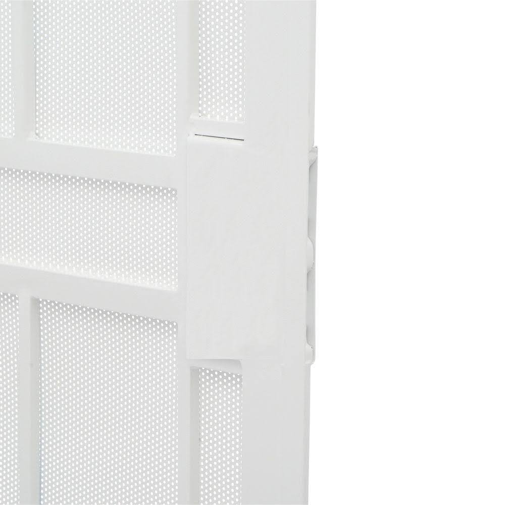 Titan 36 in. x 80 in. ArcadaMAX White Surface Mount Outswing Steel Security Door with Perforated Metal Screen, IDR06400364001