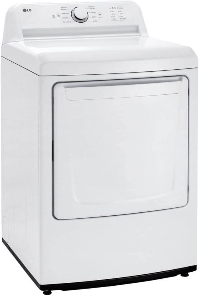LG DLE6100W 7.3 Cu. Ft. White Front Load Smart Electric Dryer