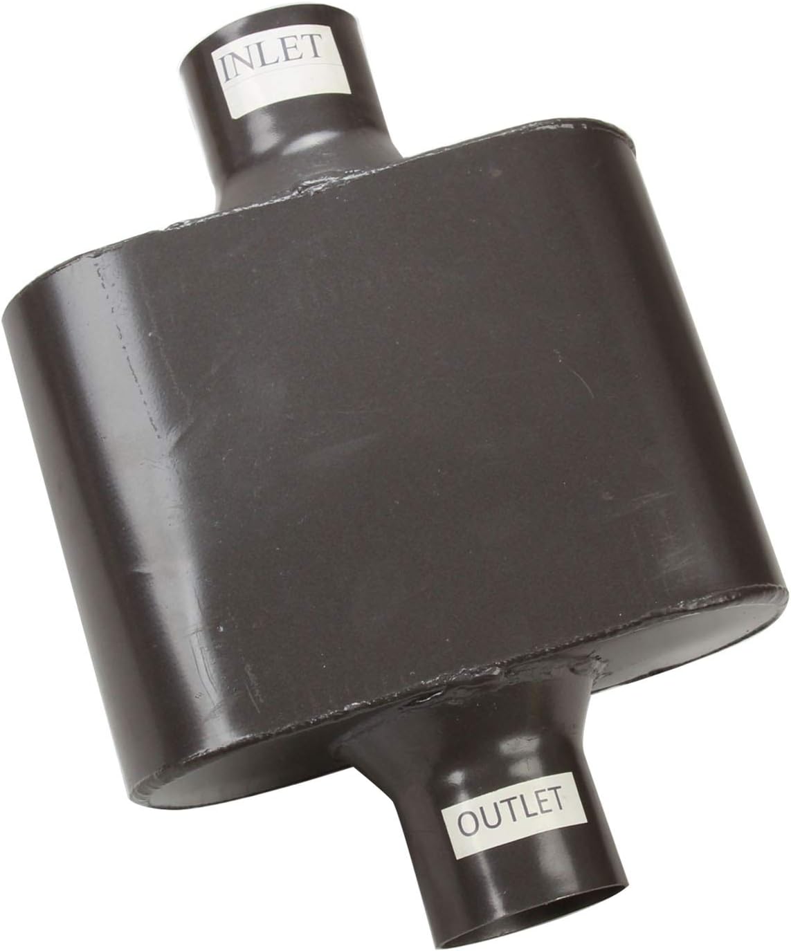 Pair of Single Chamber Performance Race Muffler 2.5" Center / Center Universal Muffler (2.5 Inch) Pack of 2