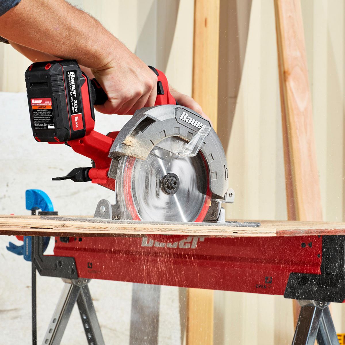 BAUER 20V Brushless Cordless, 7-1/4 in. Circular Saw - Tool Only