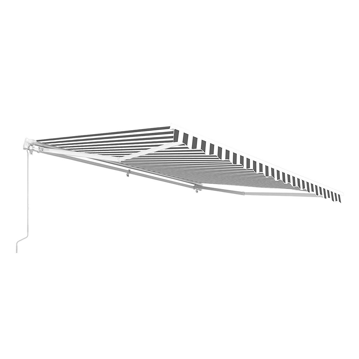 Aleko 16 ft. W x 10 ft. D Retractable Motorized Patio Awning, White
