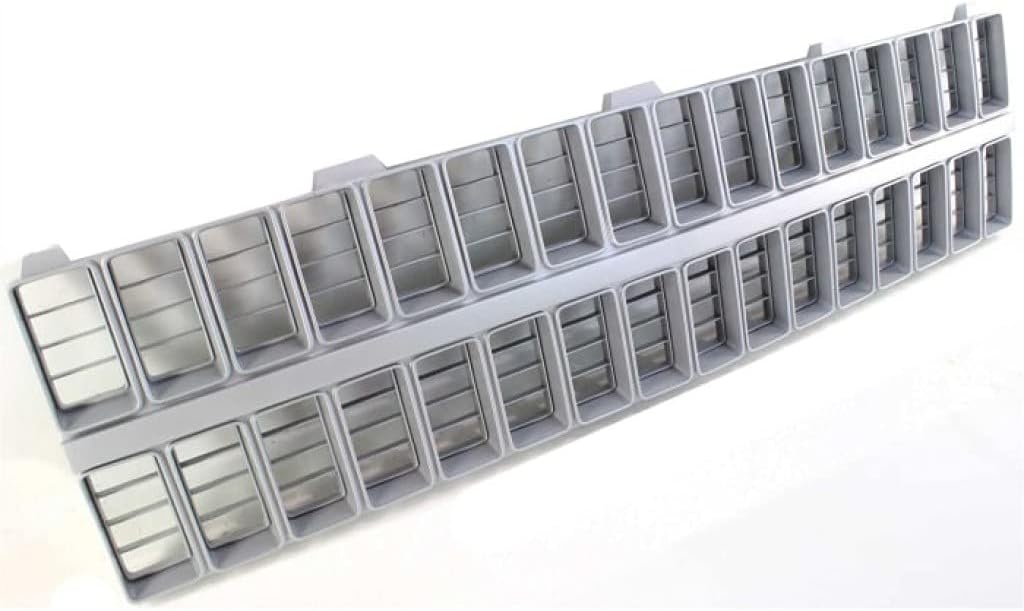 For Chevy C10 / C20 / C30 / K10 / K20 / K30 Grille Assembly 1981 1982 | Argent Shell & Insert | Plastic | GM1200120 | 14021295