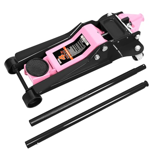 DNA MOTORING Floor Jack 3 Ton (6000 lbs) Capacity, Fast Lift Service Jack Low Profile Steel Heavy Duty Hydraulic Car Jack, Lifting Range 3"-20", Black, TOOLS-00475-BK