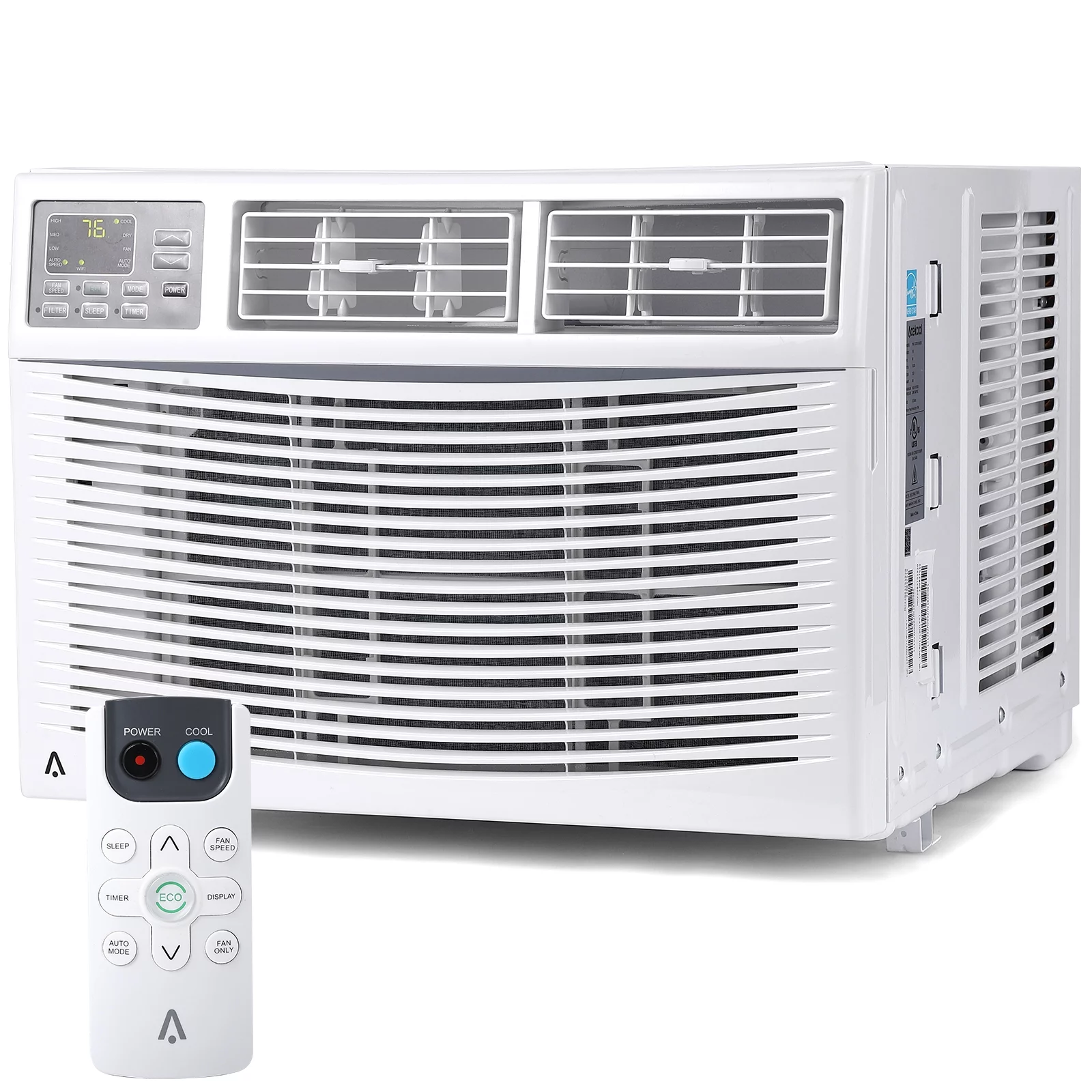Window-Mounted Room Air Conditioner, 8,000 BTU, Cools 350 Sq.ft, Quiet Operation, Window AC Unit with Remote/App Control and Dehumidification Function