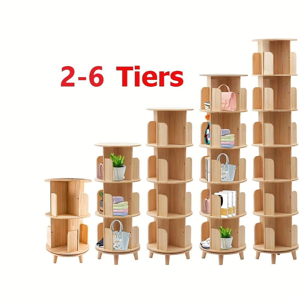 360° Rotating Bookshelf - Space-Saving Floor Stand Bookcase, Display Rack for Office & School - Corner Design Ideal for Small Areas - Curated Treasures Market
