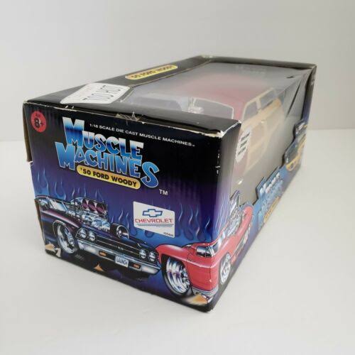 Muscle Machines 1950 Red Ford Woody Wagon 1:18 Scale Die Cast Too Hot New in Box