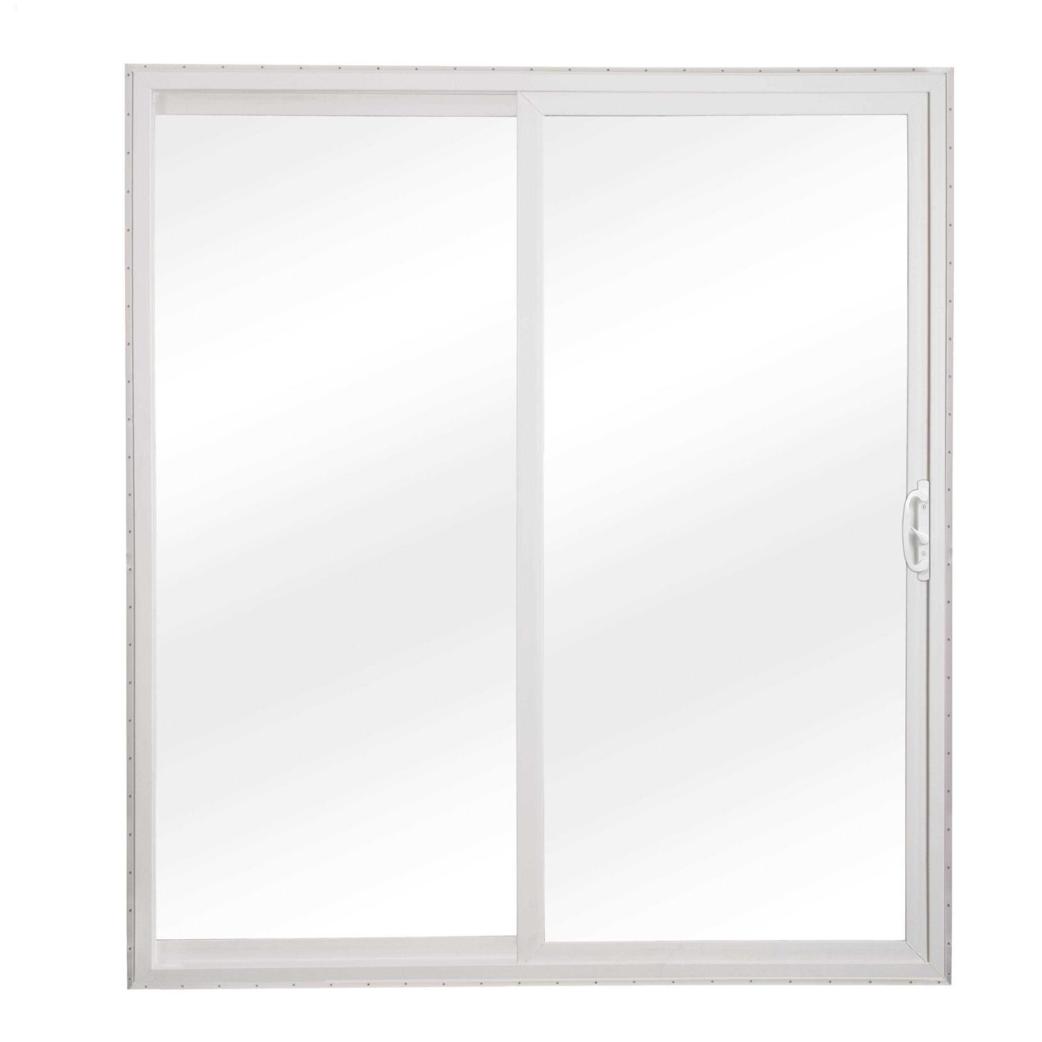 RELIABILT 72-in x 80-in Low-e Argon White Vinyl Sliding Universal Double Patio Door - Shop Hardware Tools Online Store