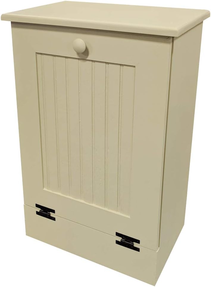 Tilt Out Wooden Trash Cabinet (Solid - Cottage White)