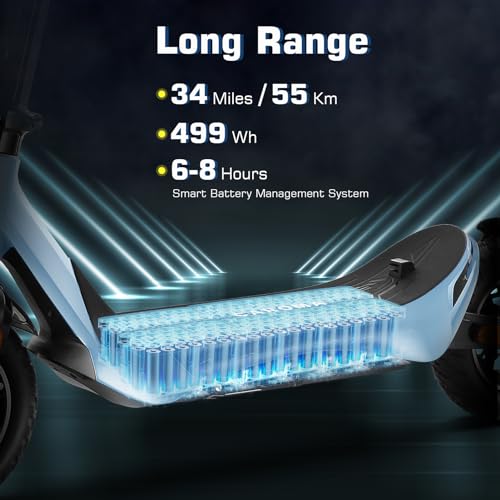 Caroma Electric Scooter, Peak 850W Powerful Motor, 30 Miles Long Range and 36 MPH Top Speed, Turn Signal & Cruise Control, Folding Electric Scooter Adults with Wide Pneumatic Wheel
