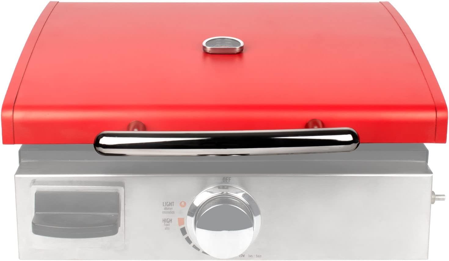 Hard Cover Hood with Temperature Gauge for Blackstone 17 inch Table Top Griddle, 5010, Red Pack of 2