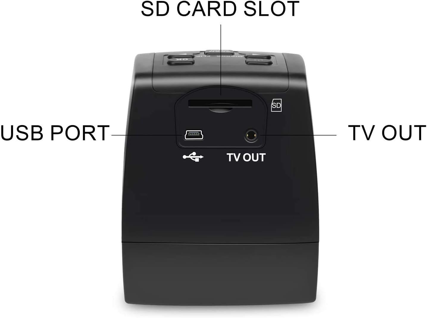 DIGITNOW Film and Slide Scanner with 22MP Converts 126KPK/135/110/8mm/Super 8 Films, Slides & Negatives All in One into Digital Photos, 2.4 LCD Screen, Impressive 128MB Built-in Memory
