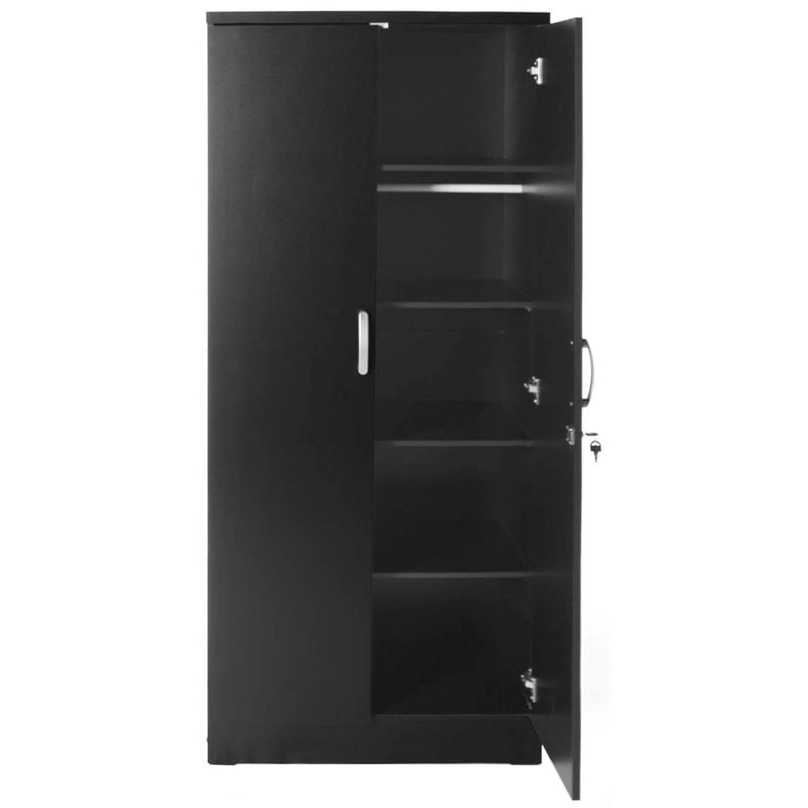 Home Square 3-Piece Set with Full Bed Armoire Wardrobe Cabinet and Nightstand