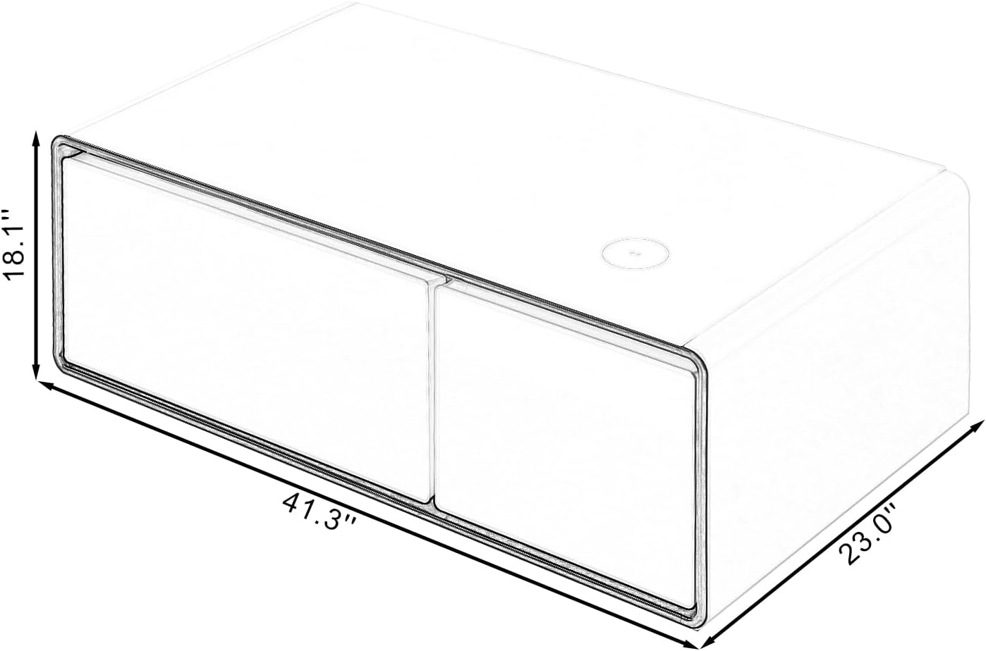 Smart Table Fridge, Multifunctional Coffee Table with Cooler and Frozen