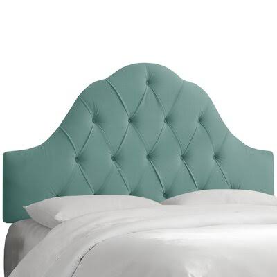 Ainsley Upholstered Panel Headboard Wayfair Custom Upholstery Size: Twin, Upholstery: Velvet Caribbean