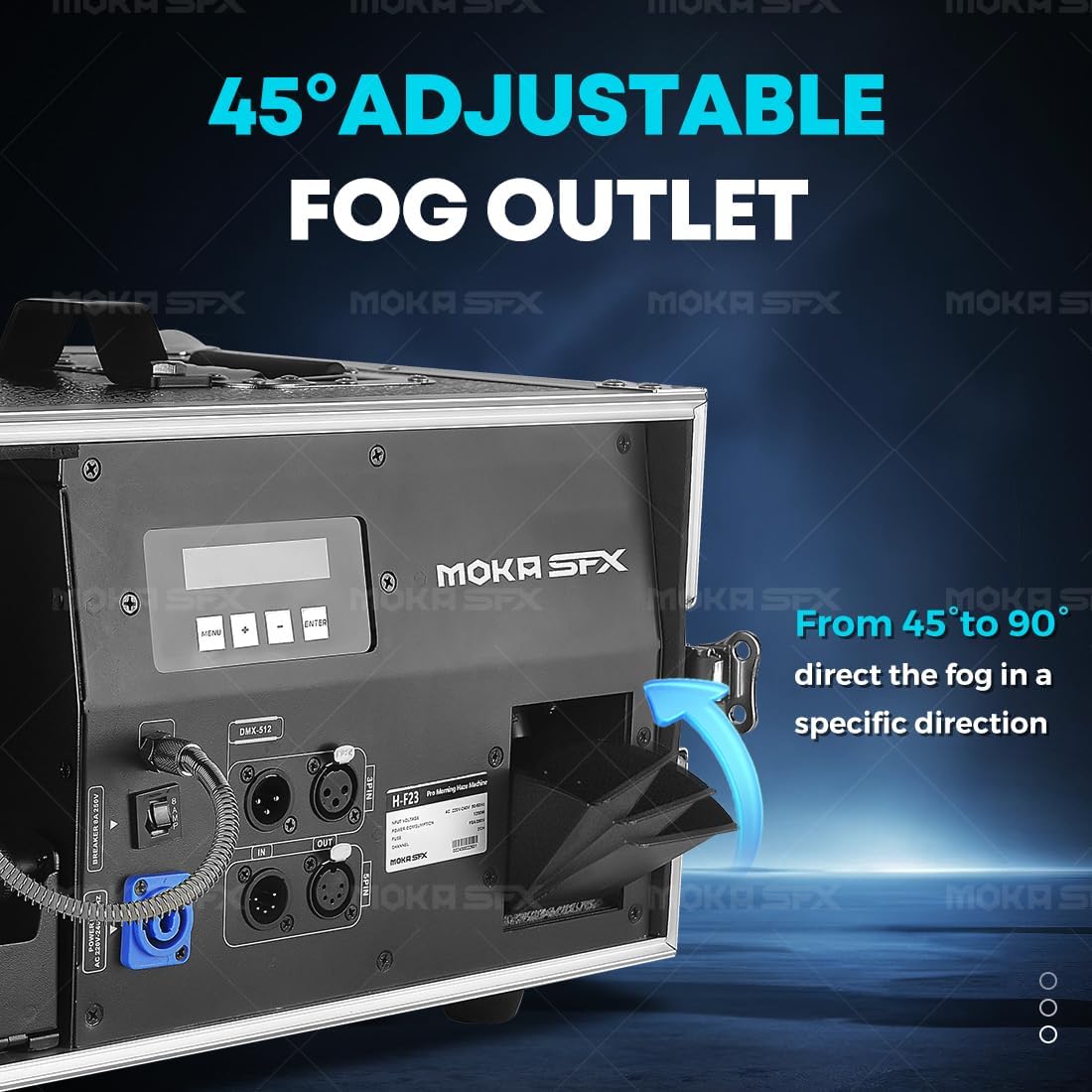 Silent Haze Machine Water-Based 1200W Professional Hazer Mist Fogger with Timer Flight Case for DJ Stage Show Theater