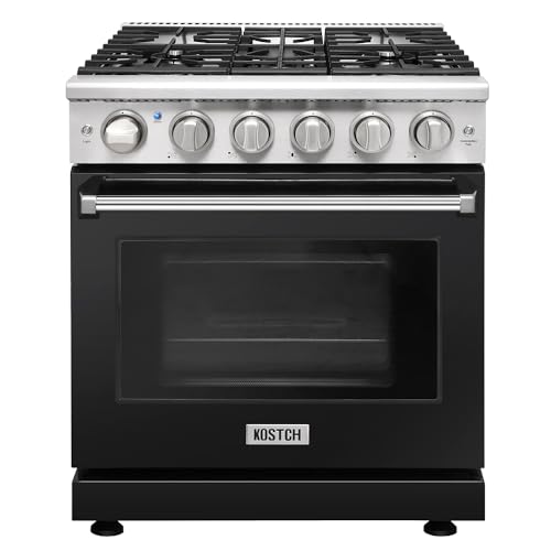 KOSTCH 30 inch Professional Freestanding Pro-Style Propane Gas Range with 5 Burners, 4.55 cu.ft. Oven Capacity, in Stainless Steel - KOS-30RG03MLP