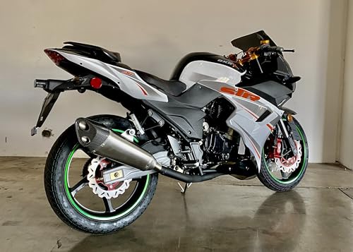 BELMONTE BIKES Venom X22R 250CC CBR Sport Bike Motorcycle, 5-Speed, Full-Size Ninja 17" Wheels, Fully Loaded with LED Headlights, Tail Lights, 2 Seater, 2 Keys, Passenger Foot Pegs