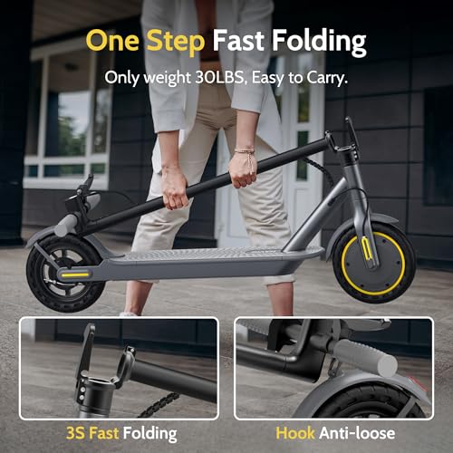 NAVIC Electric Scooter Adults,Max 19/22/27/49 Miles Ranges,Top Speed 19/22 mph,350/750W Peak Motor, Folding E-Scooter with Dual Braking Dual Suspension