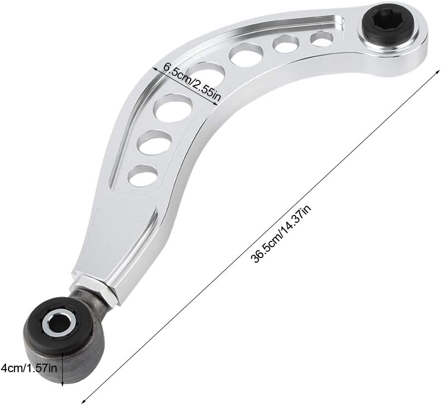 Qiilu 2PCS Adjustable Rear Upper Camber Control Arms Kit Fit for Honda Civic 2006 2007 2008 2009 2010 2011 2012 2013 2014 2015 Pack of 2