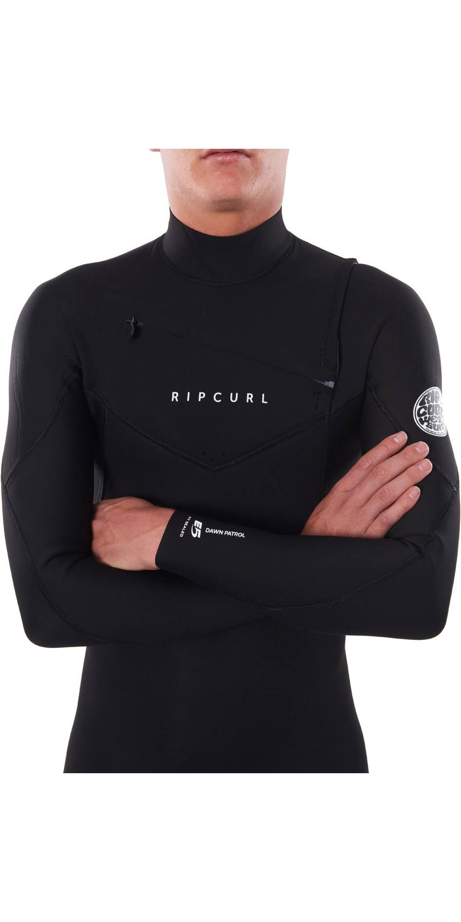 Rip Curl Dawn Patrol 4/3mm Chest Zip Mens Wetsuit - Black