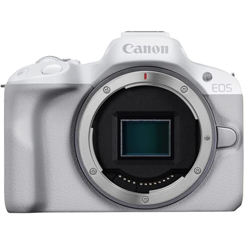 Canon EOS R50 Mirrorless Camera (White) with RF-S 18-45mm F4.5-6.3 is STM Lens 5812C012 Bundle with Deco Gear Photography Bag + 2 x Battery + 2 x 64GB Memory Cards + Accessories Kit