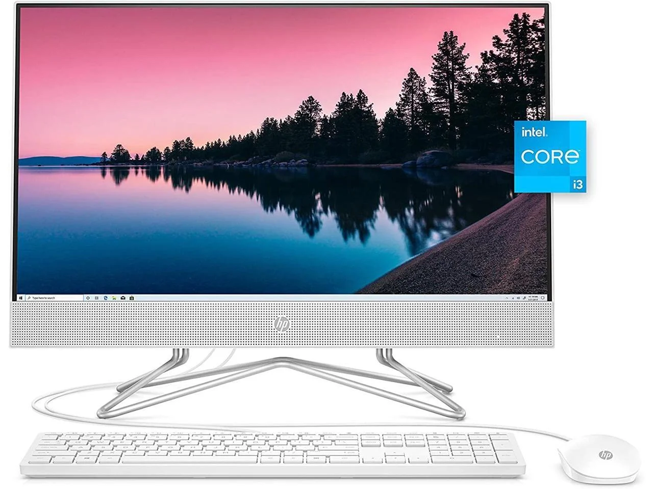 Refurbished HP 24-df1046 23.8" FHD i3-1115G4 3GHz Intel UHD Graphics 8GB RAM 256GB SSD Win 11 Home White - Curated Treasures Market