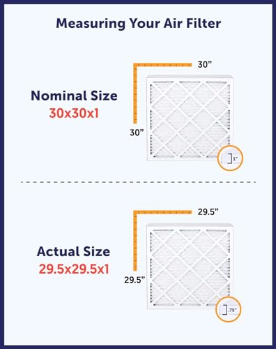 Filter King 16x25x4 Air Filter | 4-PACK | MERV 8 HVAC Pleated A/C Furnace Filters | MADE IN USA | Actual Size: 15.5 x 24.5 x 3.75"