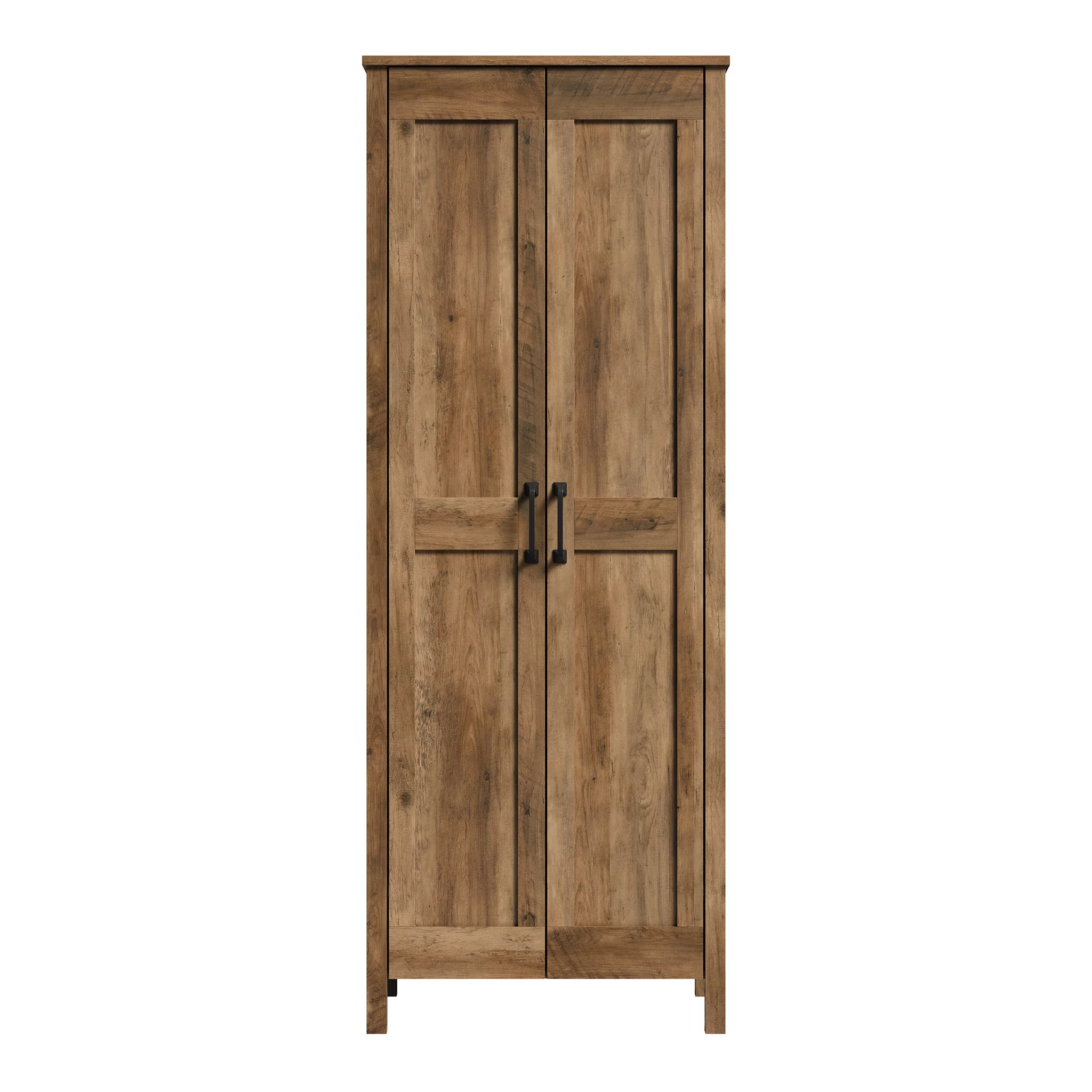 Sauder Two-Door Storage Cabinet, Rural Pine Finish