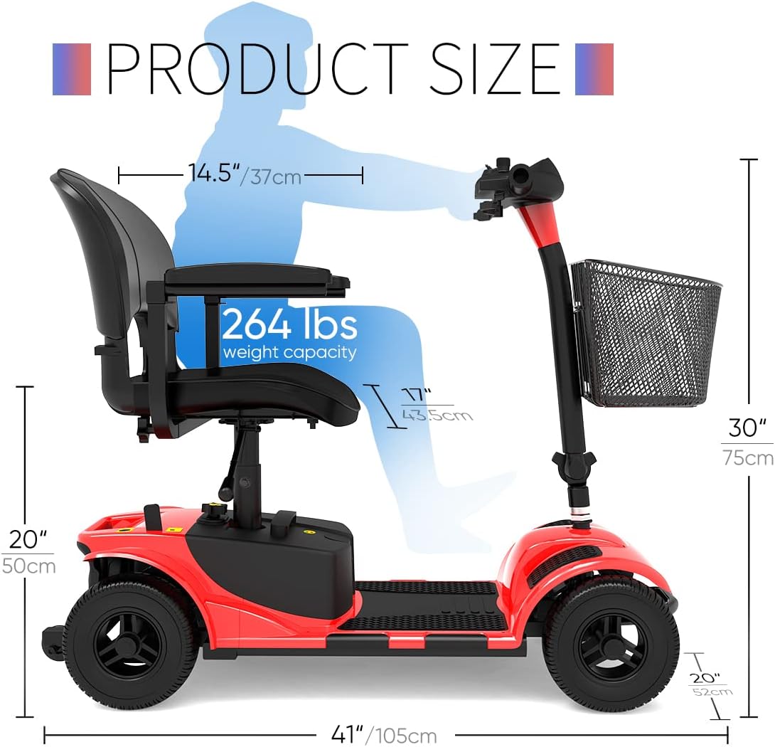 ENGWE Mobility Scooter 4 Wheel Medical Scout Compact Travel Power Scooter