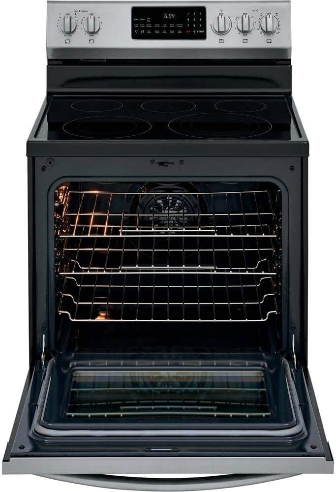 Frigidaire GCRE3060AF 30" Gallery Series Stainless Steel Electric Range with 5.7 cu. ft. Capacity 5 Elements Air Fry and True Convection