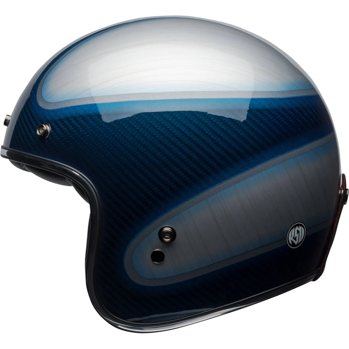 Bell Custom 500 Carbon Helmet RSD Gloss Candy Blue Carbon Jager Small