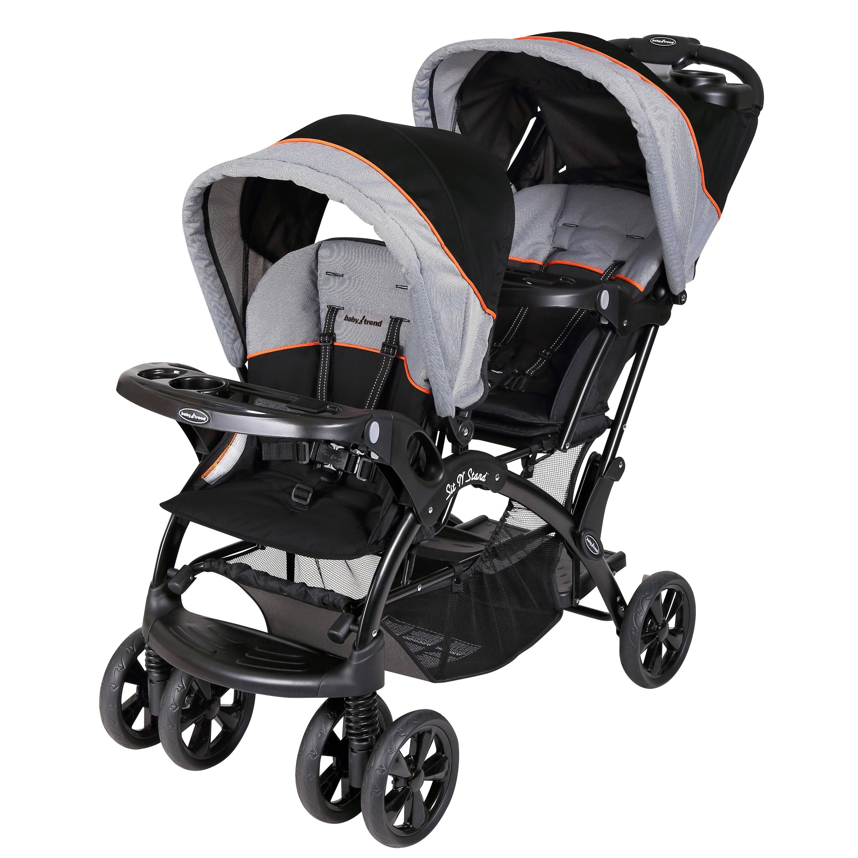 Baby Trend Sit N Stand Double Stroller, Millennium Orange/Black - Megean
