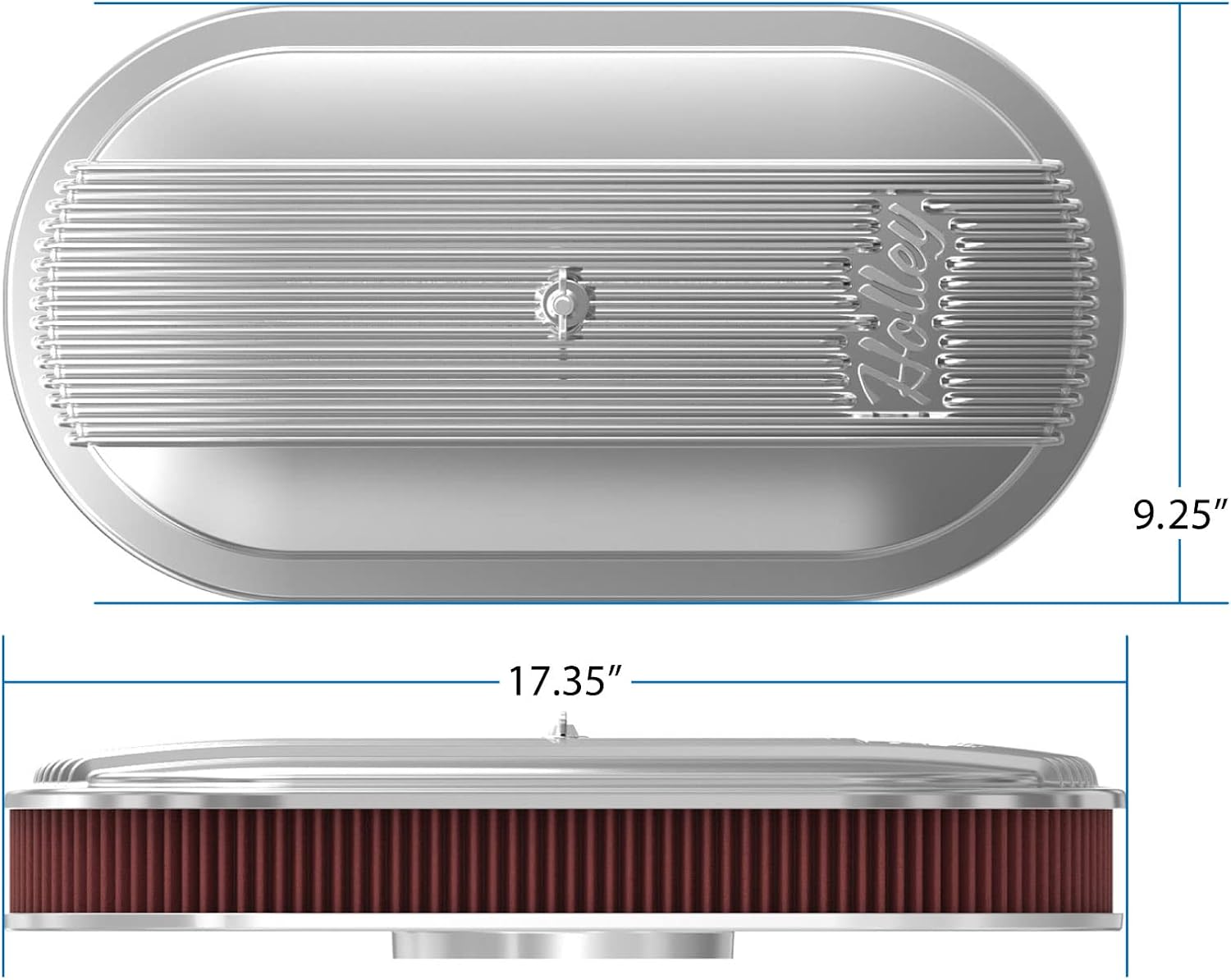 Holley 120-401: Oval Air Cleaner, Finned