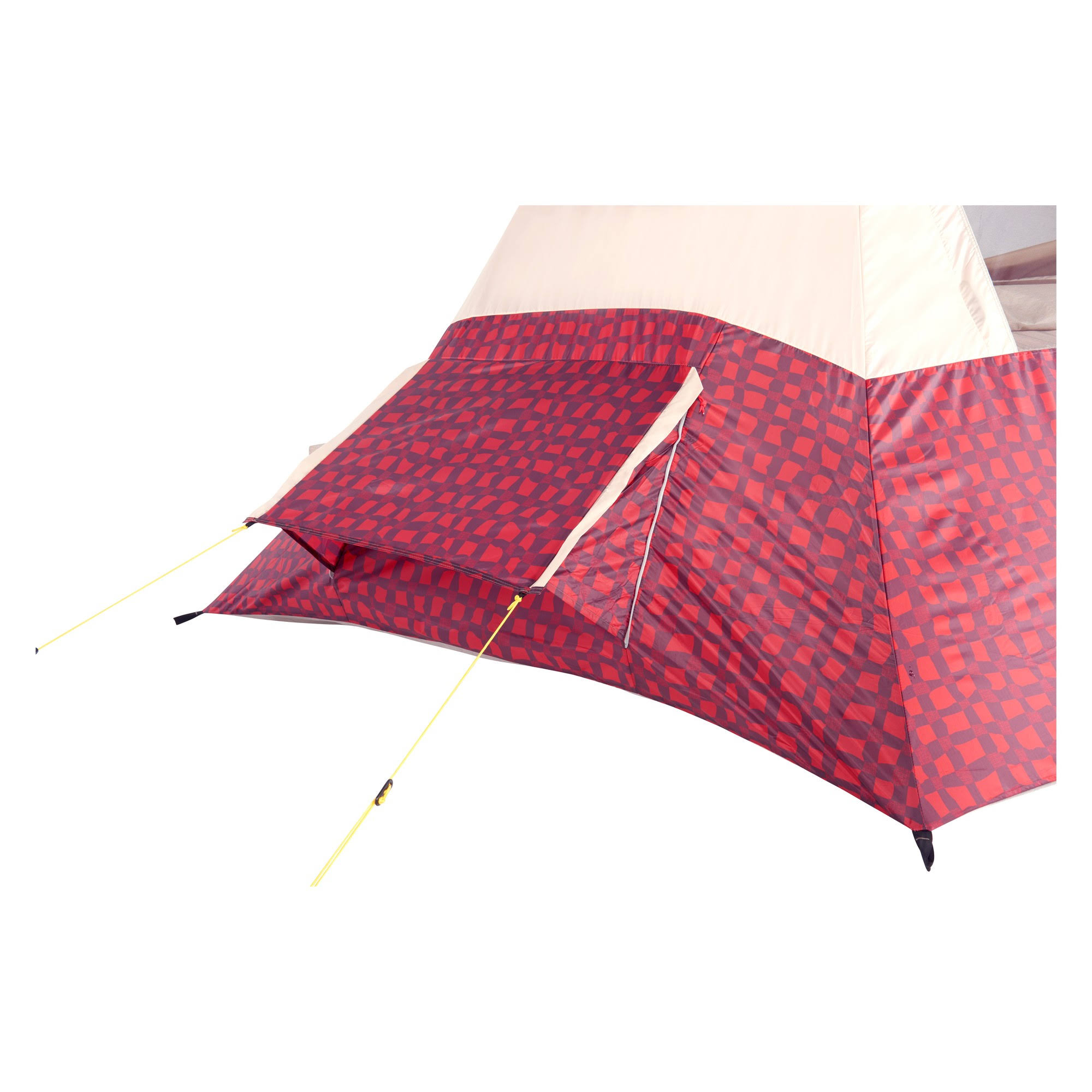 Wenzel 11.5 x 10 Shenanigan Large 5 Person Trail Camping Teepee Tent, Red Plaid