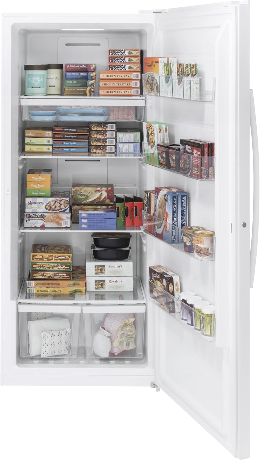 Exterior GE - 21.3 Cu. Ft. Frost-Free Upright Freezer - White FUF21DLRWW