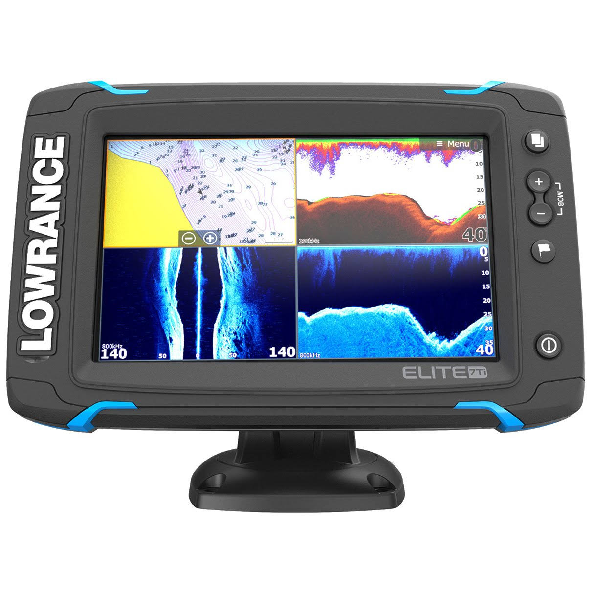 Lowrance Elite-7 Ti Touch Combo w-TotalScan Transom Mount Transducer u0026