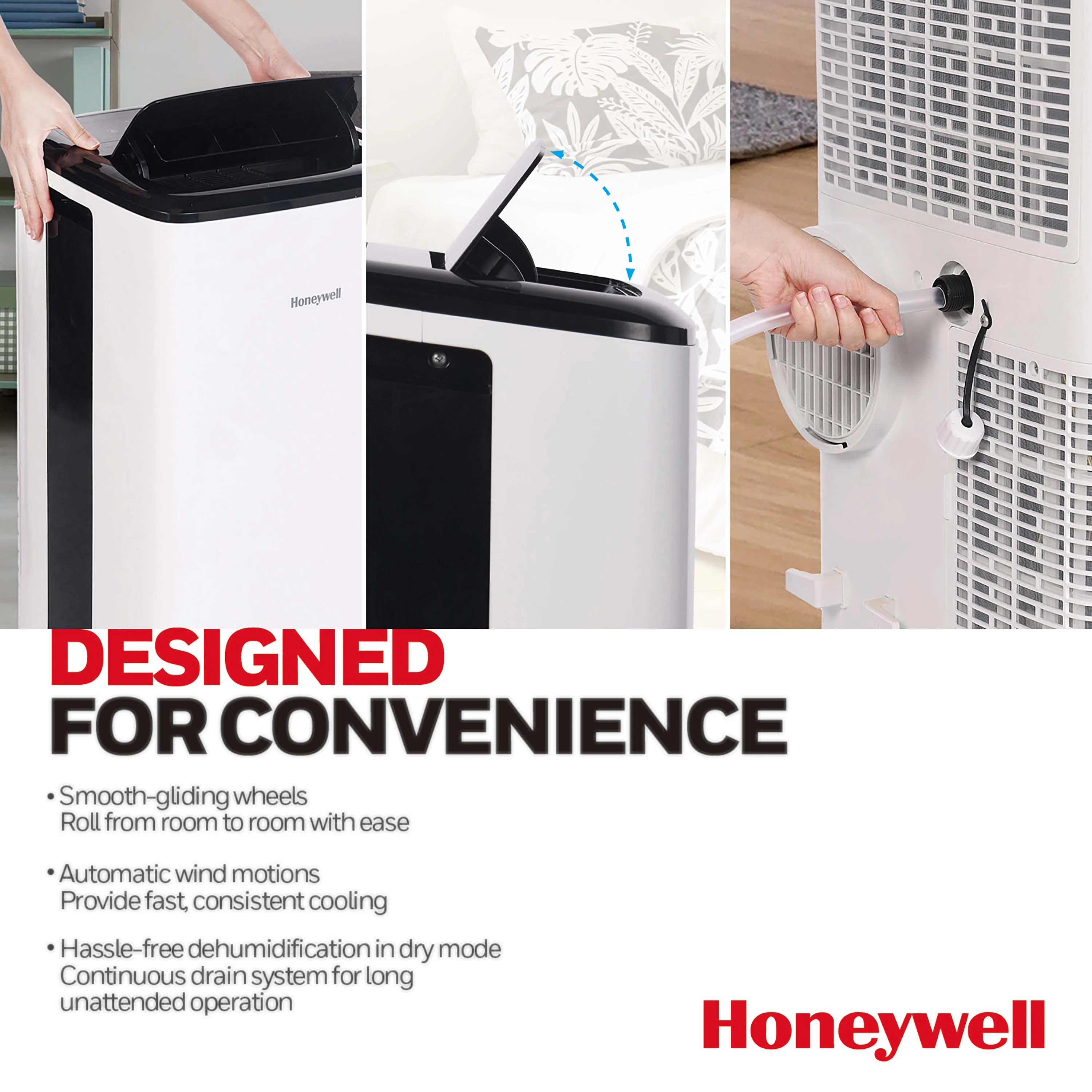 Honeywell 8,000 BTU Portable Air Conditioner with Dehumidifier & Fan