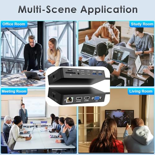 12-in-2 Docking Station MacBook Pro Triple Display Dual HDMI+VGA with 100W Power Adapter, 4K@60Hz Mac Dock for MacBook Pro 791C