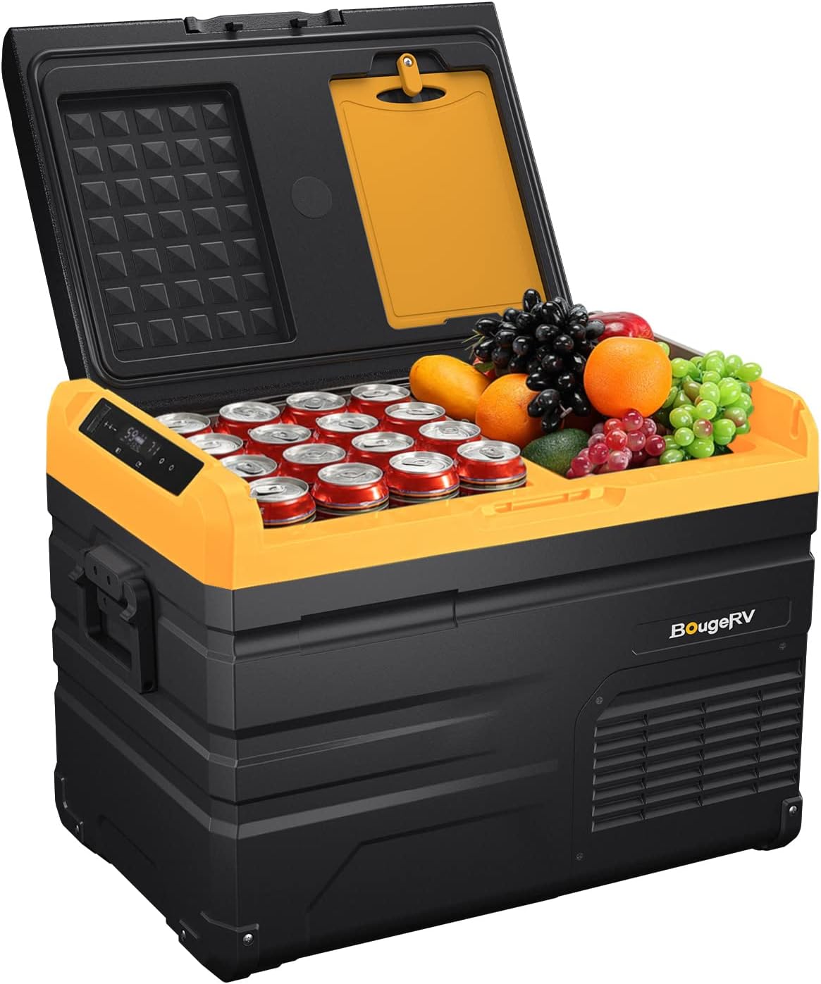 BougeRV 12 Volt Car Refrigerator Dual Zone, Portable Freezer Fridge APP Control (E35(37QT)-no wheels)