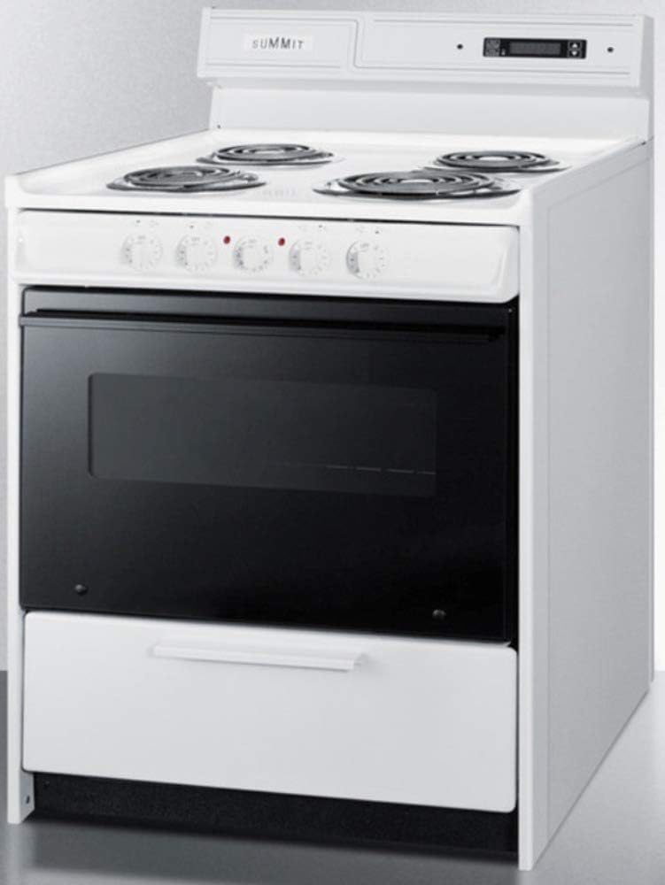 Summit WEM230DK Kitchen Electric Cooking Range, White