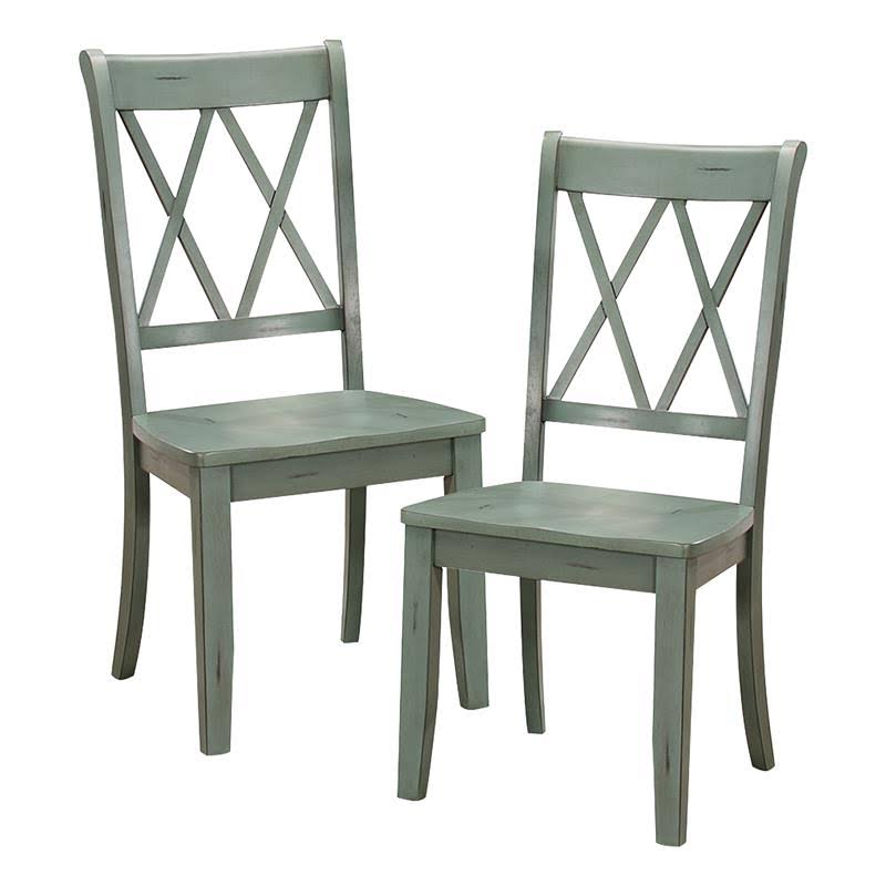 Lexicon Janina 5-Piece Contemporary Wood Dining Set in Natural and Teal - 5516-66_5TLS
