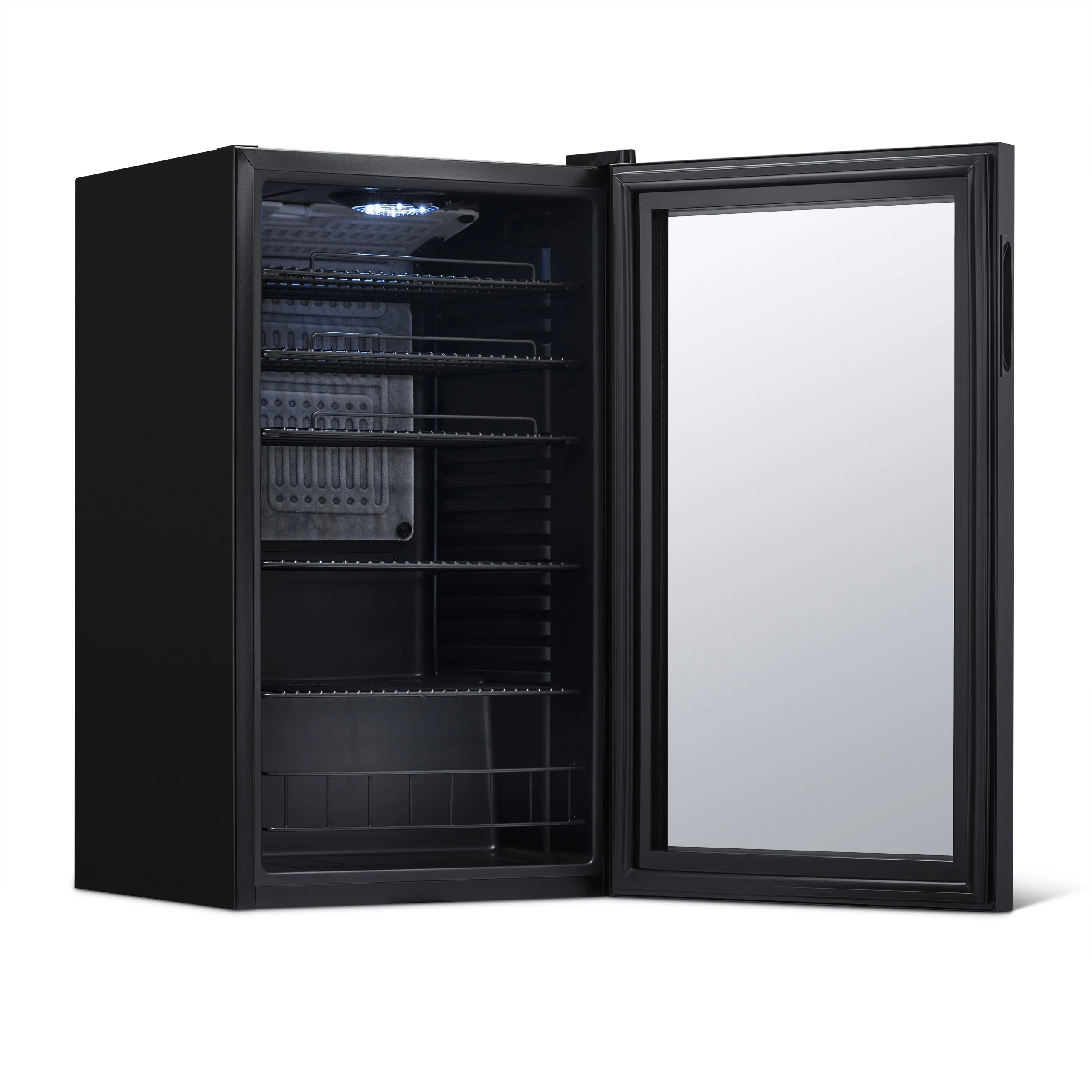 Newair 126 Can Beverage Refrigerator Cooler, Freestanding Mini Fridge in Black for Home, Office or Bar