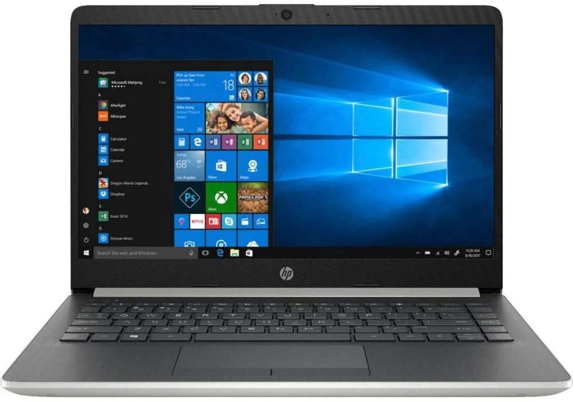 HP 14" Touchscreen Home and Business Laptop Ryzen 3-3200U, 8GB RAM, 128GB M.2 SSD, Dual-Core up to 3.50 GHz, Vega 3 Graphics, RJ-45, USB-C, 4K Output HDMI, Bluetooth, Webcam, 1366x768, Windows 10 Pro