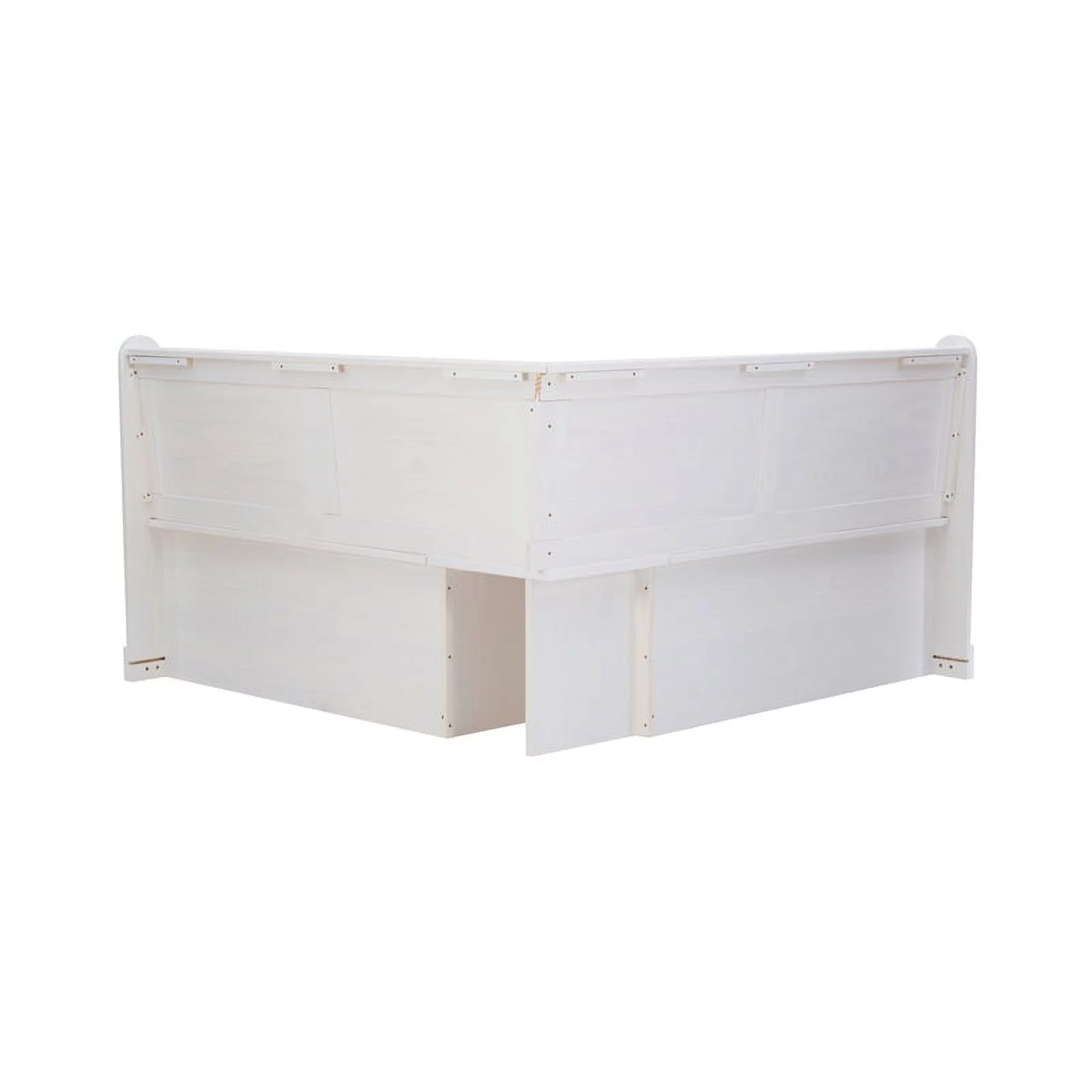 Linon Troyin Wood Corner Breakfast Nook in White