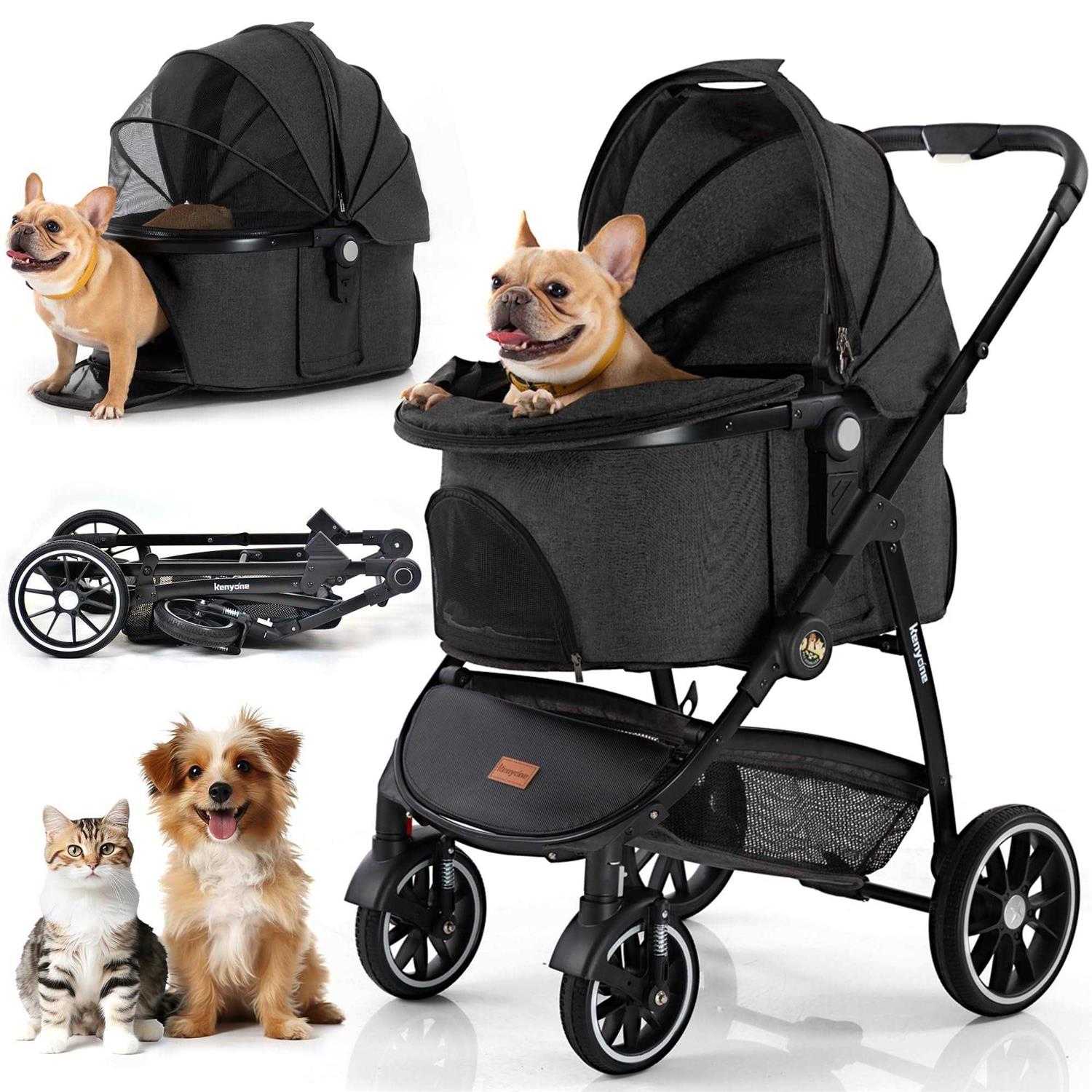 Kenyone Pet Stroller 3 in 1 Dog Stroller for Medium Small Size Dogs - Pet Supplies online store